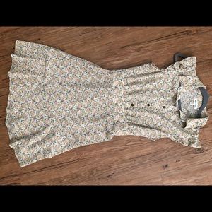 Floral print chiffon dress